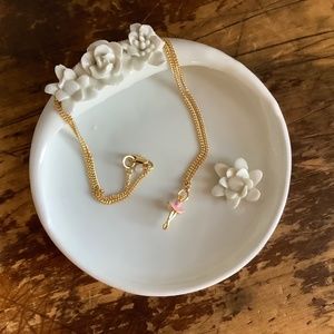 JCrew Ballerina Charm Necklace